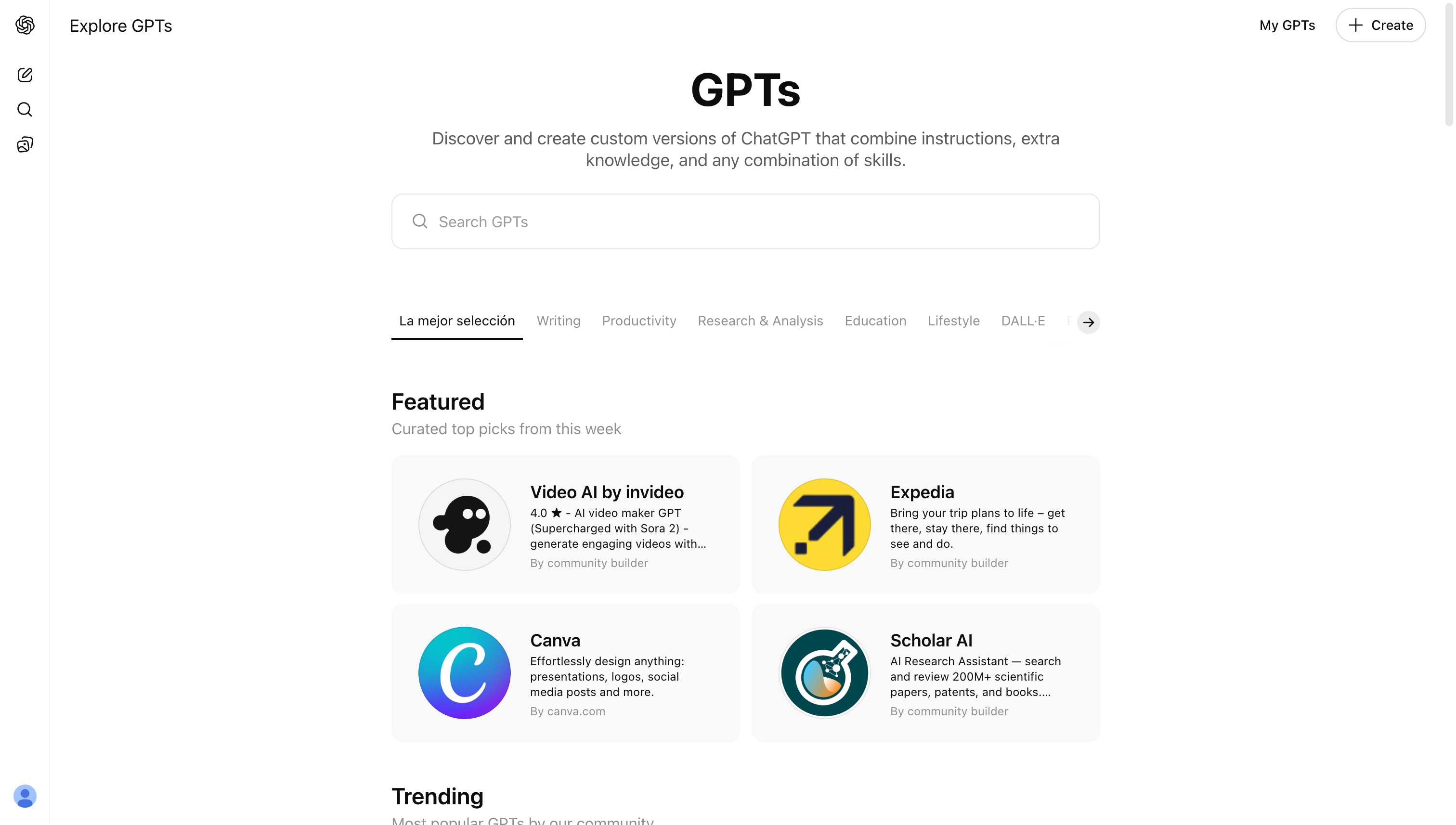 Create a new Custom GPT